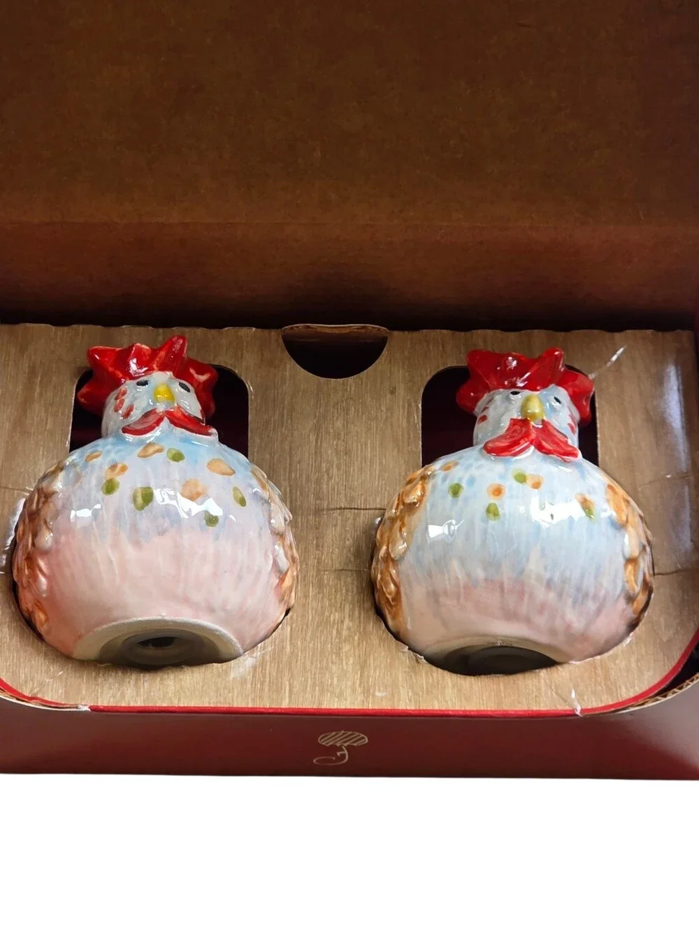 Jacques Pepin Collection Sur La Table Vintage Rooster Salt & Pepper Shakers Nwot